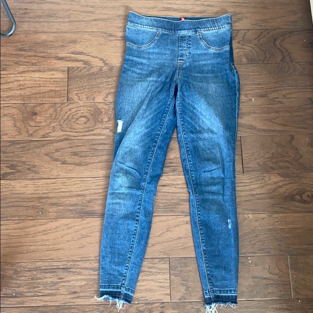 Spanx distressed ankle skinny jeans small